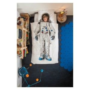 Bawełniana pościel jednoosobowa Astronaut 135 x 200 cm