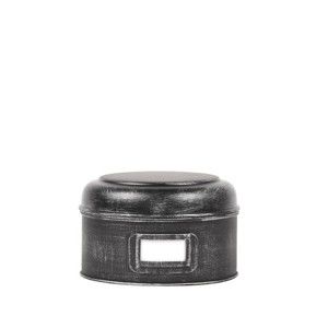 Czarny pojemnik metalowy LABEL51 Antigue, ⌀ 17,5 cm