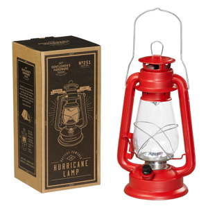 Czerwona lampa naftowa Gentlemen's Hardware Hurrricane Lamp
