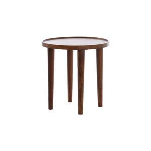 Okrągły stolik z litego drewna akacjowego ø 49 cm Qiano – Light & Living