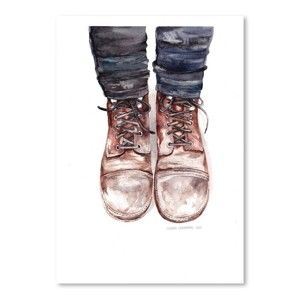 Plakat Americanflat Dusty Boots by Claudia Libenberg, 30x42 cm