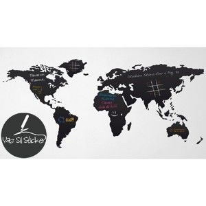 Czarna tablica samoprzylepna/mapa Homemania World