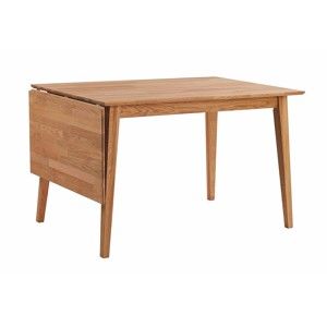 Stół z drewna dębowego z opuszczanym blatem Rowico Mimi, 120 x 80 cm
