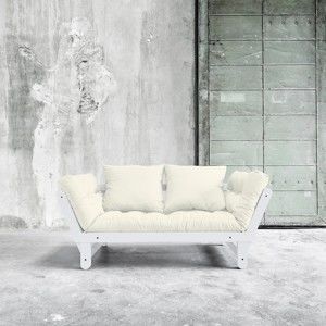 Sofa rozkładana Karup Beat White/Natural
