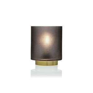Szara szklana lampa LED Versa Relax, ⌀ 11,8 cm