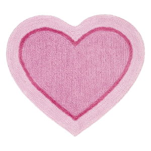 Różowy dziecięcy dywan w kształcie serca Catherine Lansfield, 50x80 cm