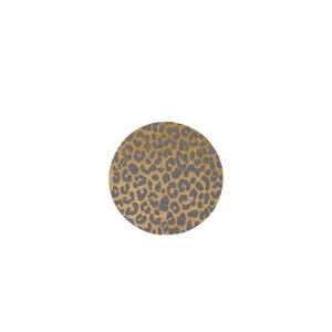 Szara okrągła wycieraczka z naturalnego włókna kokosowego Artsy Doormats Leopard, ⌀ 70 cm