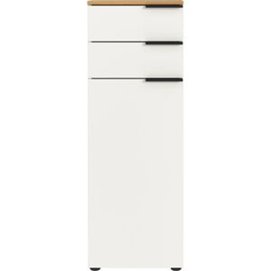 Biała wysoka szafka łazienkowa 39x111 cm Menen – Germania
