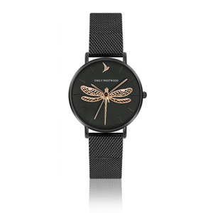 Damski zegarek z czarnym paskiem ze stali nierdzewnej Emily Westwood Miliya