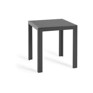 Szary aluminiowy stół zewnętrzny Kave Home Sirley, 70x70 cm