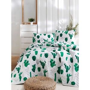 Zestaw bawełnianej narzuty na łóżko i 2 poszewek na poduszki Masso Parento, 200x220 cm