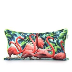 Bawełniana poszewka na poduszkę HF Living Flamingos 50x30 cm