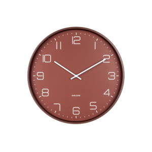 Czerwony zegar ścienny Karlsson Lofty, ø 40 cm