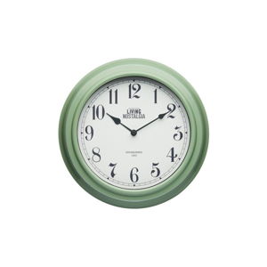 Zielony zegar ścienny Kitchen Craft Living Nostalgia, ⌀ 25,5 cm