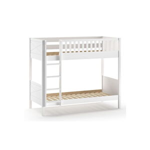 Białe piętrowe łóżko dziecięce 90x200 cm Scott – Vipack