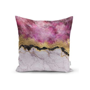Poszewka na poduszkę Minimalist Cushion Covers Marble With Pink And Gold, 45x45 cm