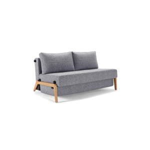 Szara rozkładana sofa Innovation Cubed Wood Twist Granite, 96x167 cm