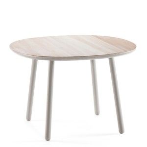 Szary stół z litego drewna EMKO Naïve, 110 cm