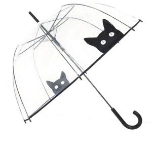 Przezroczysty parasol Birdcage Cat, ⌀ 84 cm