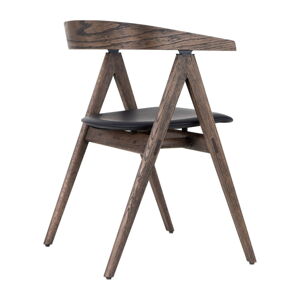Czarne/brązowe krzesło z litego drewna dębowego Ava – Gazzda