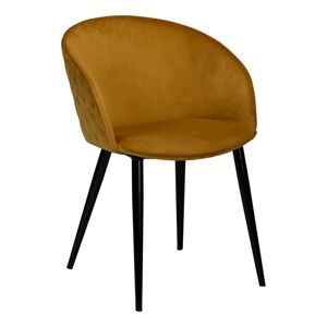 Musztardowe aksamitne krzesło Dual – DAN-FORM Denmark