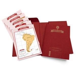 Zestaw podróżnika notes i mapa/zdrapka Luckies of London Red Edition