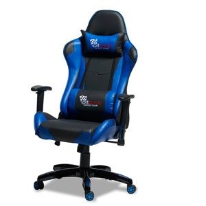 Czarno-niebieskie krzesło biurowe Knuds Gaming