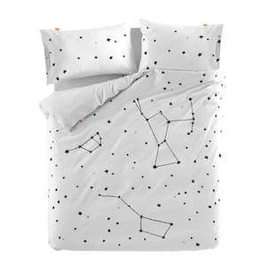 Bawełniana poszwa na kołdrę Blanc Constellation, 220x240 cm