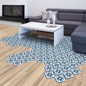 Zestaw 10 naklejek na podłogę Ambiance Floor Stickers Hexagons Felica, 40x90 cm
