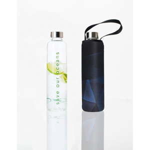 Butelka podróżna ze szkła borokrzemowego i sitkiem BBBYO Prism, 750 ml