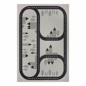 Czarny dywan dla dzieci Ragami Roads, 200x290 cm