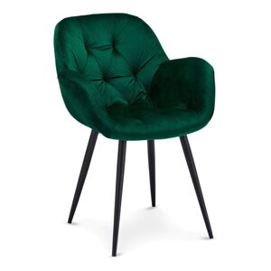 Zielone krzesła zestaw 2 szt. z aksamitu Salina – Furnhouse