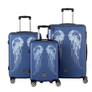Zestaw 3 niebieskich walizek Berenice Wings