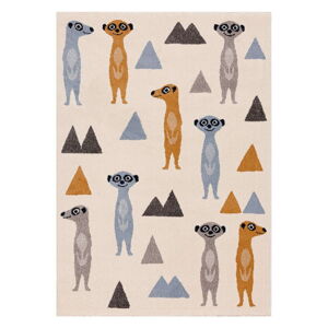 Antyalergiczny dywan dziecięcy 170x120 cm Funny Meerkat – Yellow Tipi