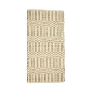 Beżowy dywan z morskiej trawy i bawełny Simla, 170x130 cm