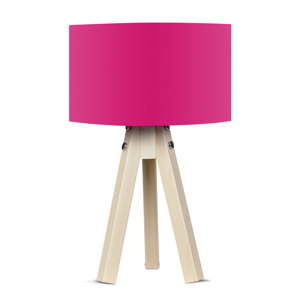 Lampa stołowa z różowym abażurem Kate Louise Naturel