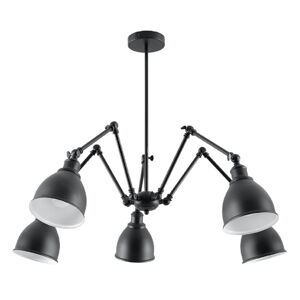 Czarna lampa wisząca z metalowym kloszem 70x70 cm Matilda Shade – Nice Lamps