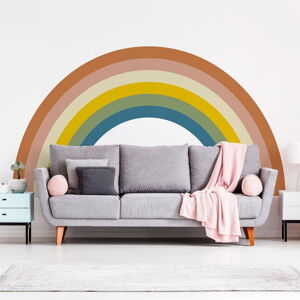 Naklejka dziecięca na ścianę 150x90 cm Pastel Rainbow – Ambiance