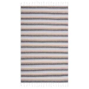 Szaro-beżowy ręcznik hammam Begonville Skye, 180x95 cm