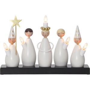 Czarno-biała dekoracja świetlna ze świątecznym motywem Luciakör – Star Trading
