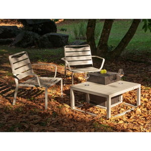 Zestaw 2 krzeseł ogrodowych i 2 stolików Ezeis Spring Ecotop Contrast