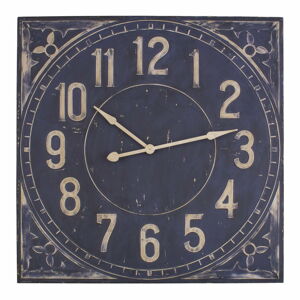 Niebieski zegar ścienny Antic Line Industrielle 99x99 cm