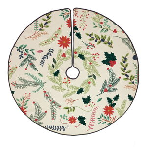 Kremowy okrągły dywan ze świątecznym motywem odpowiedni do prania ø 130 cm – Butter Kings