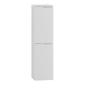 Biała wysoka wisząca szafka łazienkowa 35x137 cm Nicea – STOLKAR