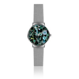 Zegarek damski z paskiem ze stali nierdzewnej w srebrnym kolorze Emily Westwood Garden