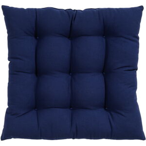 Niebieska bawełniana poduszka na krzesło Westwing Collection Ava, 40x40 cm