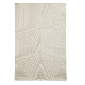 Kremowy dywan z włókien z recyklingu odpowiedni do prania 160x230 cm Flores – Think Rugs