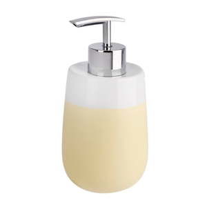Żółto-biały ceramiczny dozownik do mydła Wenko Matta