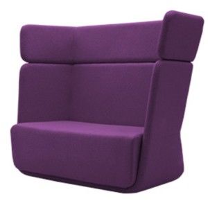 Ciemnofioletowy fotel Softline Basket Vision Purple