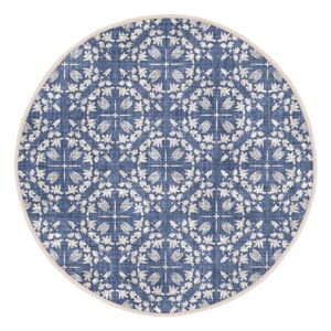 Niebieski okrągły dywan odpowiedni do prania/odpowiedni do robotów sprzątających ø 100 cm Comfort – Mila Home